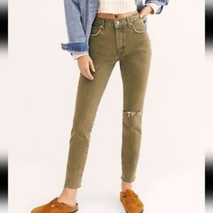 Free People we the free Stella High-rise skinny jean button fly